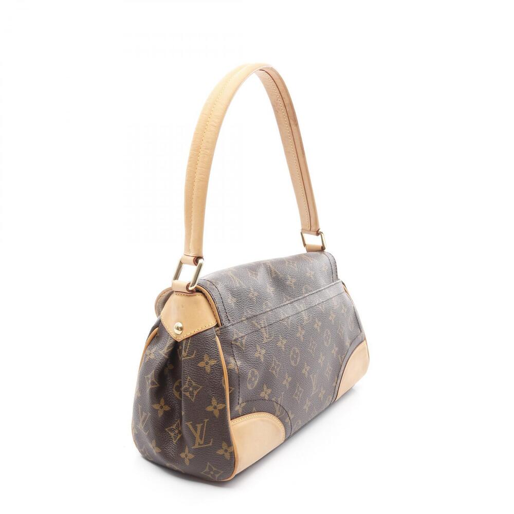 Louis Vuitton Leather Brown Shoulder Beverly Monogram Bag Canvas